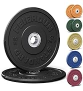 FEIERDUN 2" Color Olympic Bumper Plate Weight Plate for Strength Training - 100% Virgin Rubber