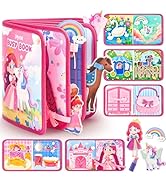 JoyCat Travel Toys for Toddlers 1-3, Princess Busy Book – Busy Book for 1 Year Old, Dress-Up, Uni...