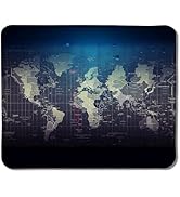 World Map Mouse Pad, Map of The World Mouse Pads for Wireless Mouse Computers Laptop Desk Accesso...