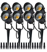ELEGLO 5W Low Voltage LED Landscape Lights,12V/24V AC/DC Landscape Lighting,Outdoor Lawn Tree Fla...