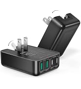 40W USB C Charger Block, Flat USB C Wall Charger Slim Dual Port Type C Fast Charging Blocks Box B...