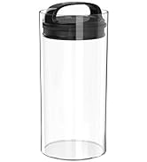 Prepara Evak Fresh Saver, Medium-Tall Airless Canister with Black handle, 2.3 Quart, Clear