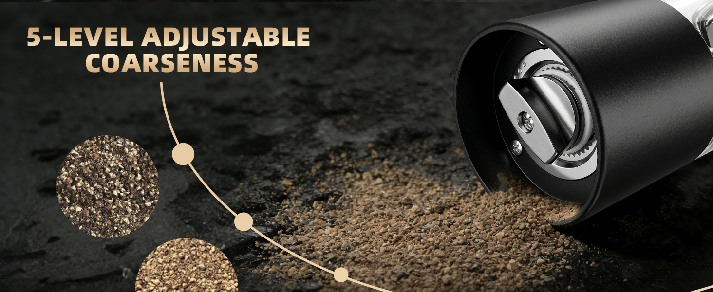 5-LEVEL ADJUSTABLE COARSENESS