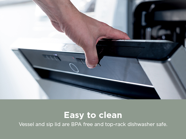 Sip lid 18 oz. vessel Cup-holder friendly Easy to clean Leak-Proof