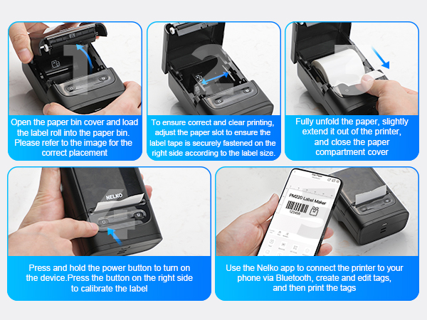 label maker label machine with tape thermal label