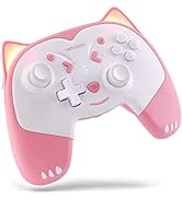 KINVOCA Wireless Controller for Nintendo Switch/Switch Lite, Cute Pro Controller with Turbo, Moti...
