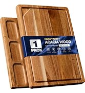 17" x 11.8" Acacia Wood Cutting Boards for Kitchen, Kikcoin Wooden Cutting Board, Chopping Board ...