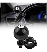 VKQTS Black 8 Ball Steering Wheel Knob Spinner,360° Rotatable Stylish Suicide Knob for Steering W...