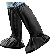 HEKEDES Waterproof Shoe Covers Thickened Reusable&amp; Foldable Rain Boot Shoe Cover Non-Slip with Zi...
