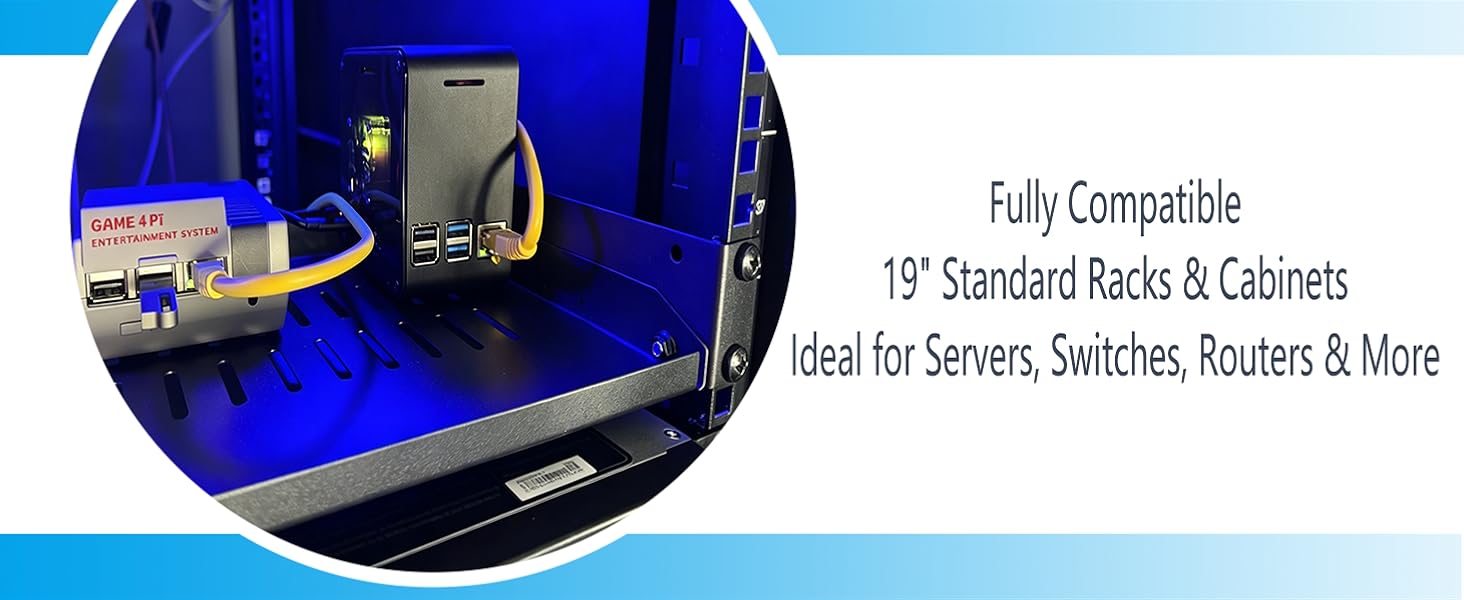 1U Disassembled Vented Cantilever Server Rack Mount Shelf