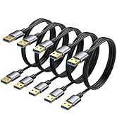 ApoJodly USB to USB Cable 3FT 5-Pack, USB 3.0 Cord USB A Male to Male Cable Double Sided USB Cord...