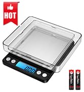 Olipiter Digital Kitchen Scale, 3kg/0.1g Digital Food Scale, Pocket Cooking Scale, Mini Electroni...