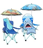 KABOER Kids Outdoor Folding Lawn and Camping Chair with Cup Holder and Carrying Bag, Children's C...