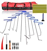 WHDZ Paintless Dent Repair Rods Set 24 Pcs Auto Car Body Paintless Dent Repair Tool Paintless Den...