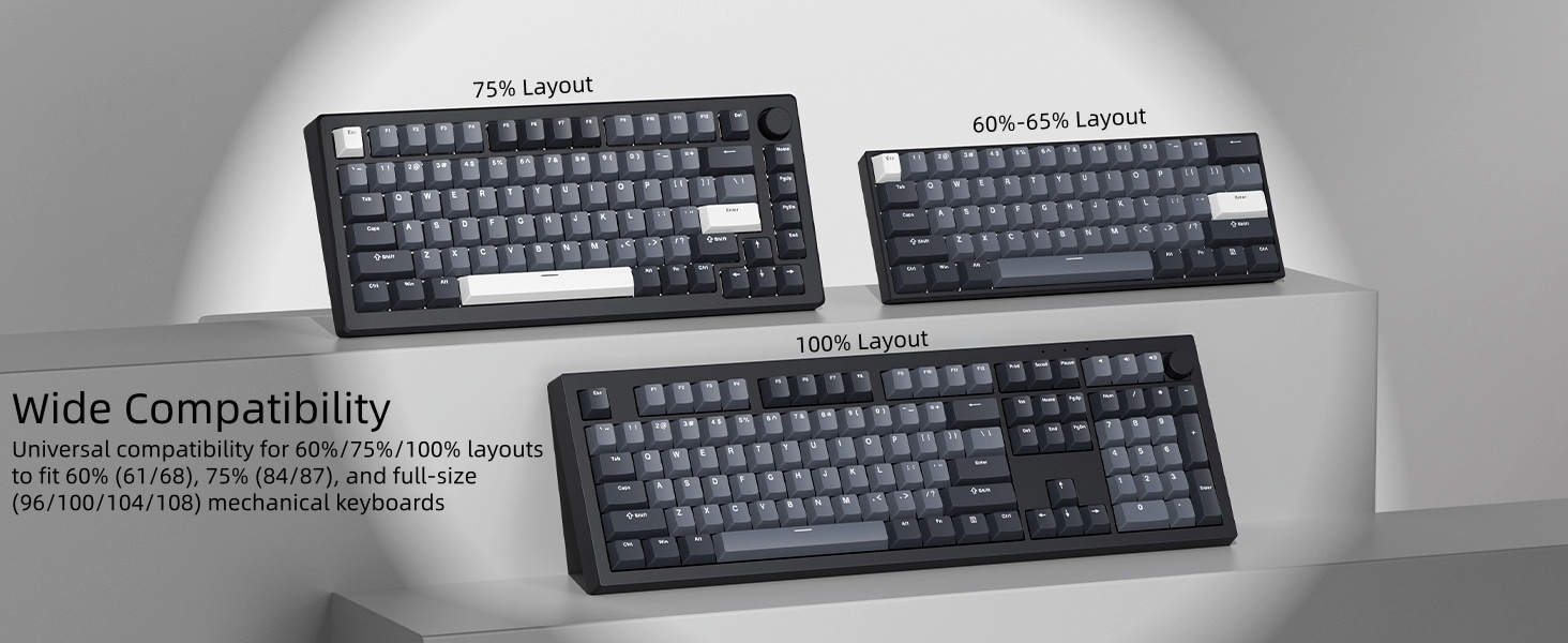 Womier Keyboard Keycaps - PBT Keycaps for Mechanical Keyboard Cherry Profile Key caps