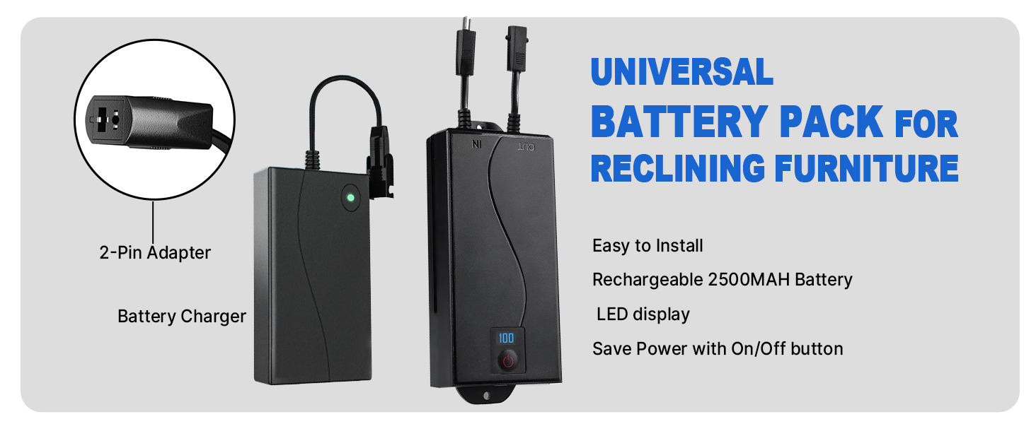 battery packs for reclining furniture