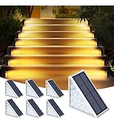 LED Solar Step Lights Waterproof Outdoor Stair Lights, Solar Deck Lights Outdoor Decor IP67 Solar...