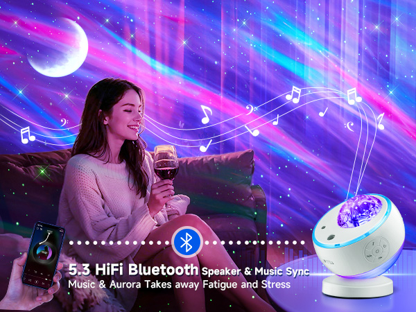 The Bluetooth HIFI of galaxy projector northern lights projector star projector is of great quality
