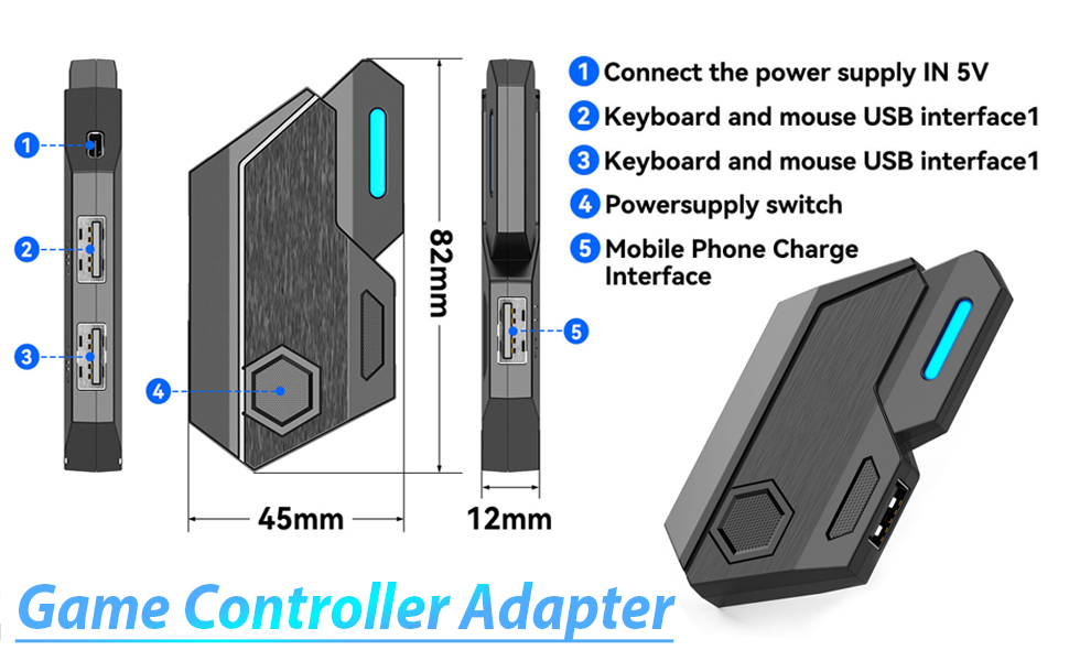 Wired Keyboard and Mouse Adapter