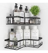 QHMCHLDZ Adhesive Shower Caddy, 9 Pack Corner Bath Organizer, Rustproof Stainless Steel Shower Sh...