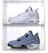 HideFxxx 2 Pack Shoe Storage Box, Sneaker Display Box, Container for Make-up, Toys, Bags 15"x11.2...