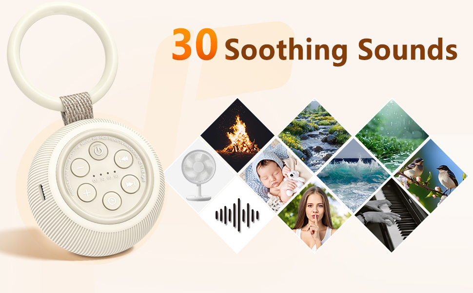 30 soothing sounds white noise brown noise 