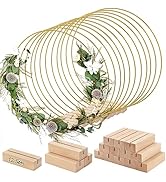 ZOOFOX 12 Pack 12 Inch Large Metal Hoops for Crafts, Metal Floral Hoop Centerpiece Table Decorati...