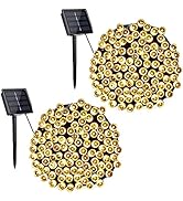 Toodour Solar String Lights, 2 Packs 72ft 200 LED 8 Modes Outdoor String Lights, Waterproof Solar...