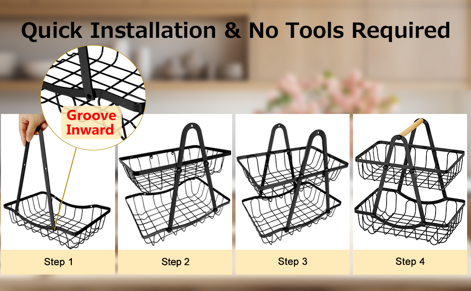fruit holder for kitchen countertop