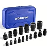 WORKPRO 17-Piece E-Torx Socket Set, Premium CR-V Steel External Torx Sockets E4–E24, 1/4", 3/8", ...