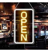 Super Bright Open Sign, 16"x 9" Dimmable LED Open Signs for Business Window, USB Powered Electric...