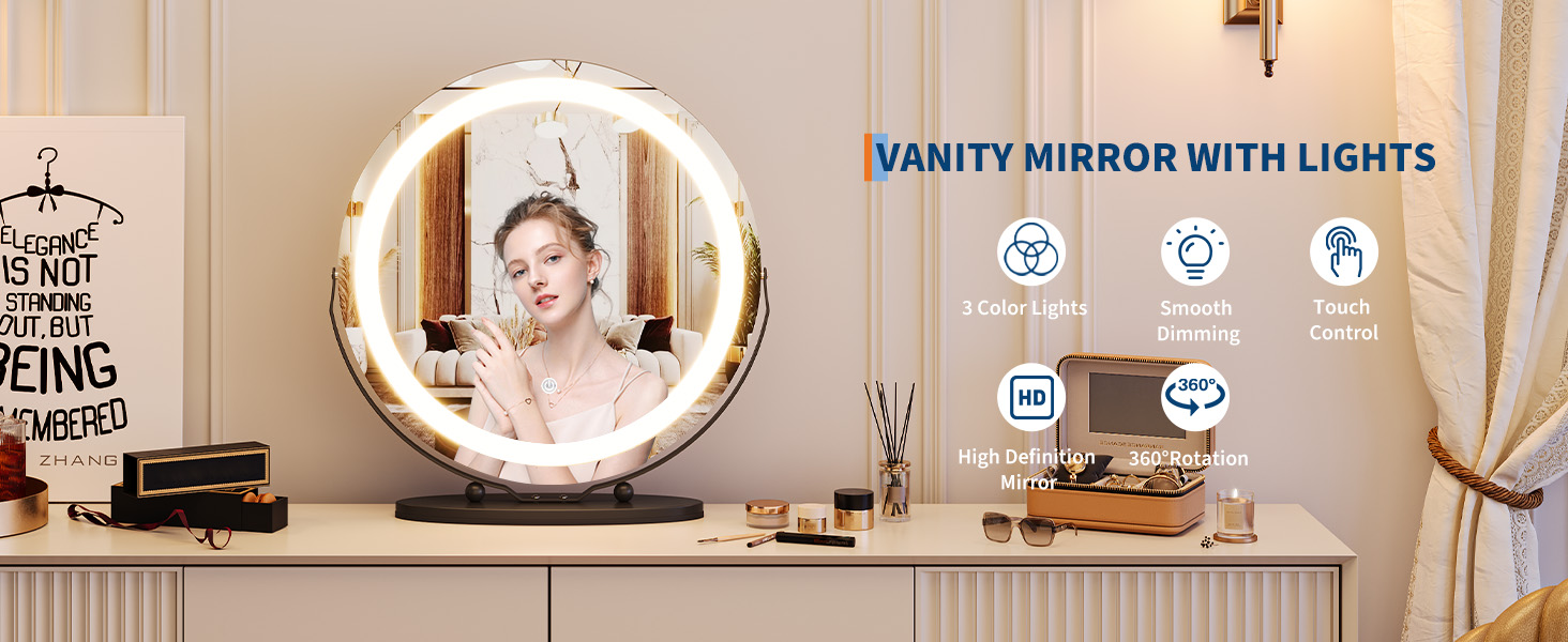 vanity mirror with light