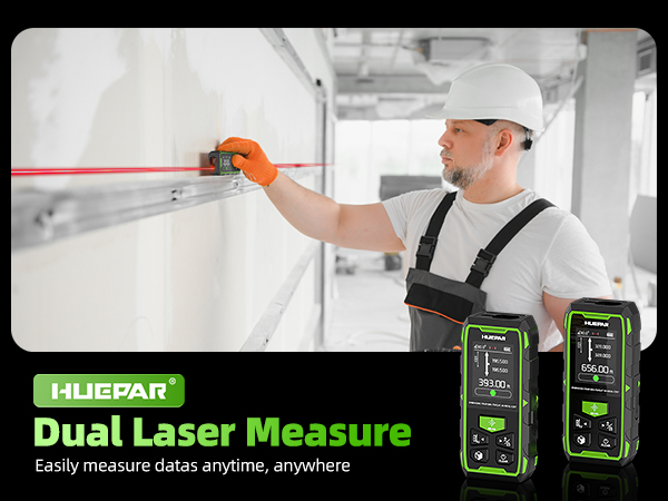 Huepar dual laser measuring tool