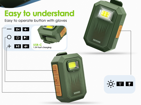 Wearable Bluetooth Speaker Clip on Speaker