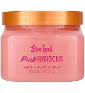 Tree Hut Pink Hibiscus Shea Sugar Scrub, Exfoliating, Hydrating &amp; Moisturizing Body Scrub with Sh...