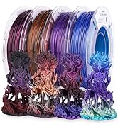 AMOLEN Silk PLA Filament Bundle, 3D Printer Filament Gradient 1.75mm Silk Shiny Filament Bundle 1...