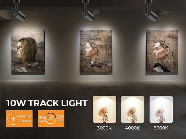 Zoomable Track Lighting Heads 10w