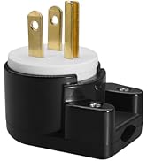 Strhowill Right Angle Nema 5-15P Plug – 15A 125V, UL Listed, 90 Degree AC Connector for Tight Spa...