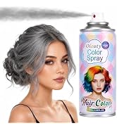 Temporary Hair Color Spray for Kids Women Man, Washable Hair Spray Color | Non Damaging Silver Gr...