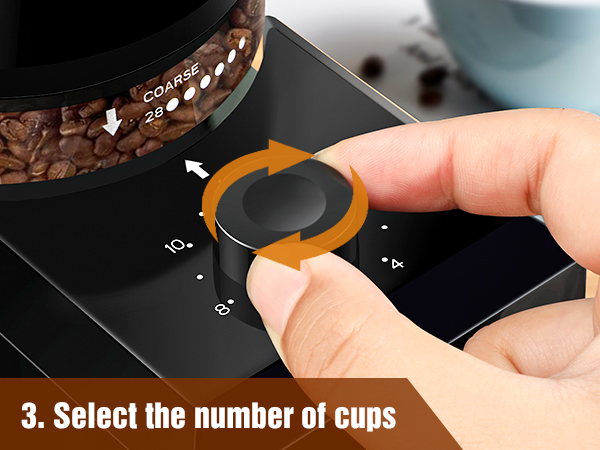 Select the number of cups