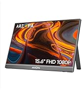 ARZOPA Portable Monitor 15.6'' FHD 1080P - Ultra-Slim Portable Laptop Monitor with Kickstand - IP...