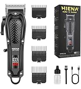 HIENA PRO Professional Hair Clippers for Men, Cordless&amp;Corded Barber Clippers for Hair Cutting, R...