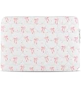 CEUTNIZ Cute Bow Puffy Laptop Sleeve 13-15 Inch Cute Quilted Laptop Protective Case Padded Bow Co...
