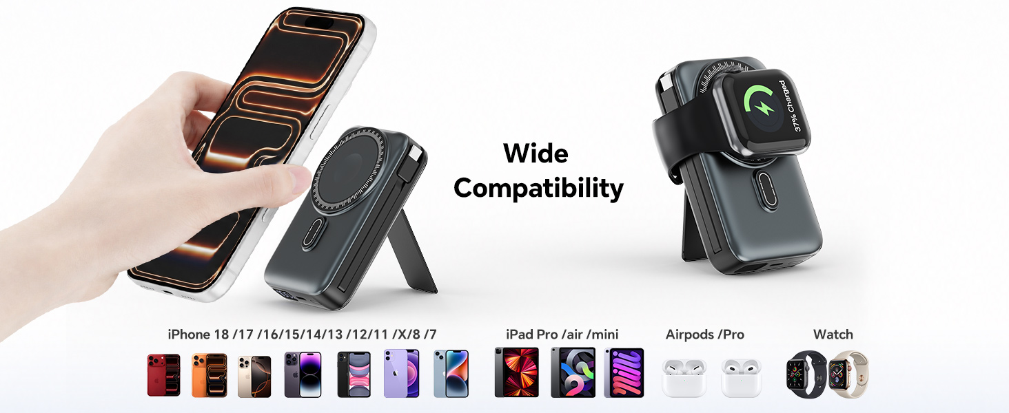 Magnetic Battery with AC Wall Plug