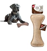 SPOT Dura-Fused Leather Large Bone Dog Toy – Real Leather &amp; Jute Fabric, Double-Stitched &amp; Durabl...