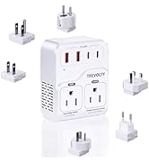 TREVOLTY 2000W Voltage Converter US to Europe for Hair Dryers, 7-in-1 220V to 110V Converter for ...