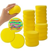 30 Pack Round Painting Sponge 2.9 inch Artist Sponges Yellow Ceramic Sponges Watercolor Synthetic...