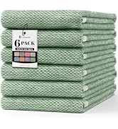 Homaxy Premium Kitchen Towels 18"x28", 6 Pack Large Cotton 380 GSM Dish Towels, Highly Absorben Y...