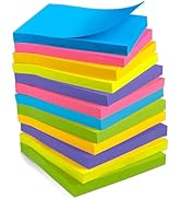 OHOME Sticky Notes - 12 Pads, 3”x3” - Colorful Self-Stick Post Notes Bulk - Back to School Suppli...