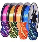 RAMBERY 3D Printer Filament Silk Dual Color PLA Filament 1.75mm +/- 0.02mm, Bicolor PLA 3D Printi...